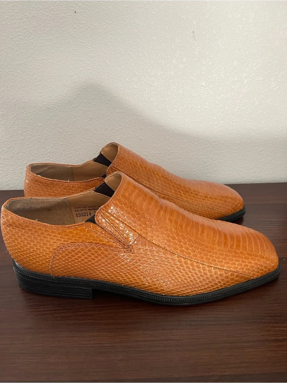 Genuine Snake Skin Giorgio Brutini Slip On Dress Shoes Loafers Men’s 10M